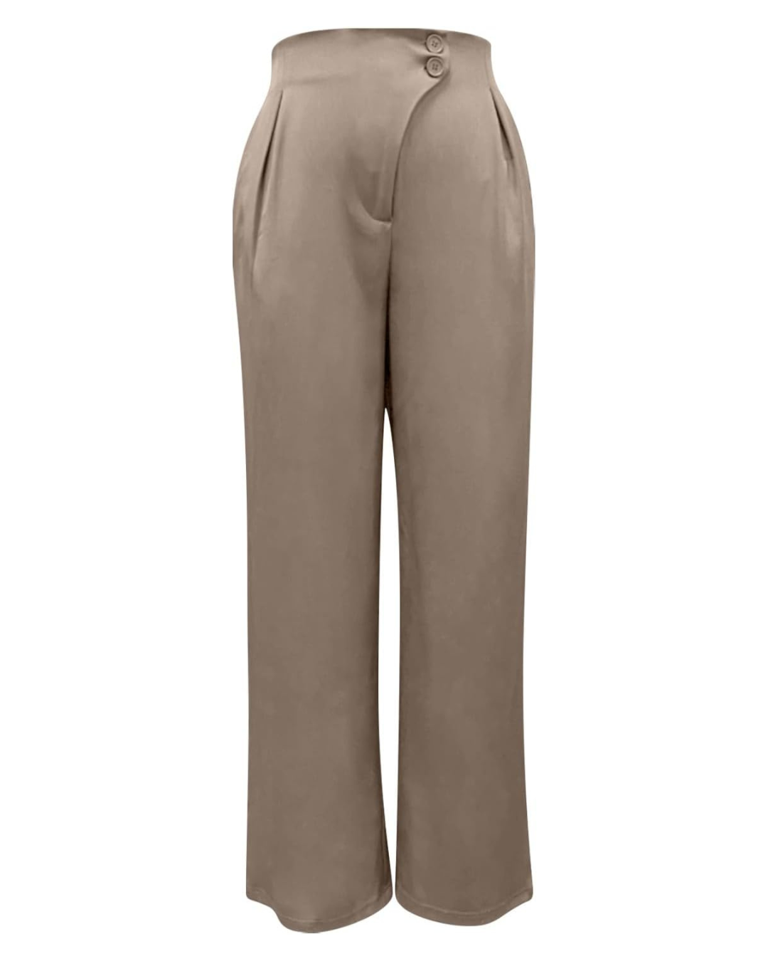 Calças elegantes de cintura alta para mulher