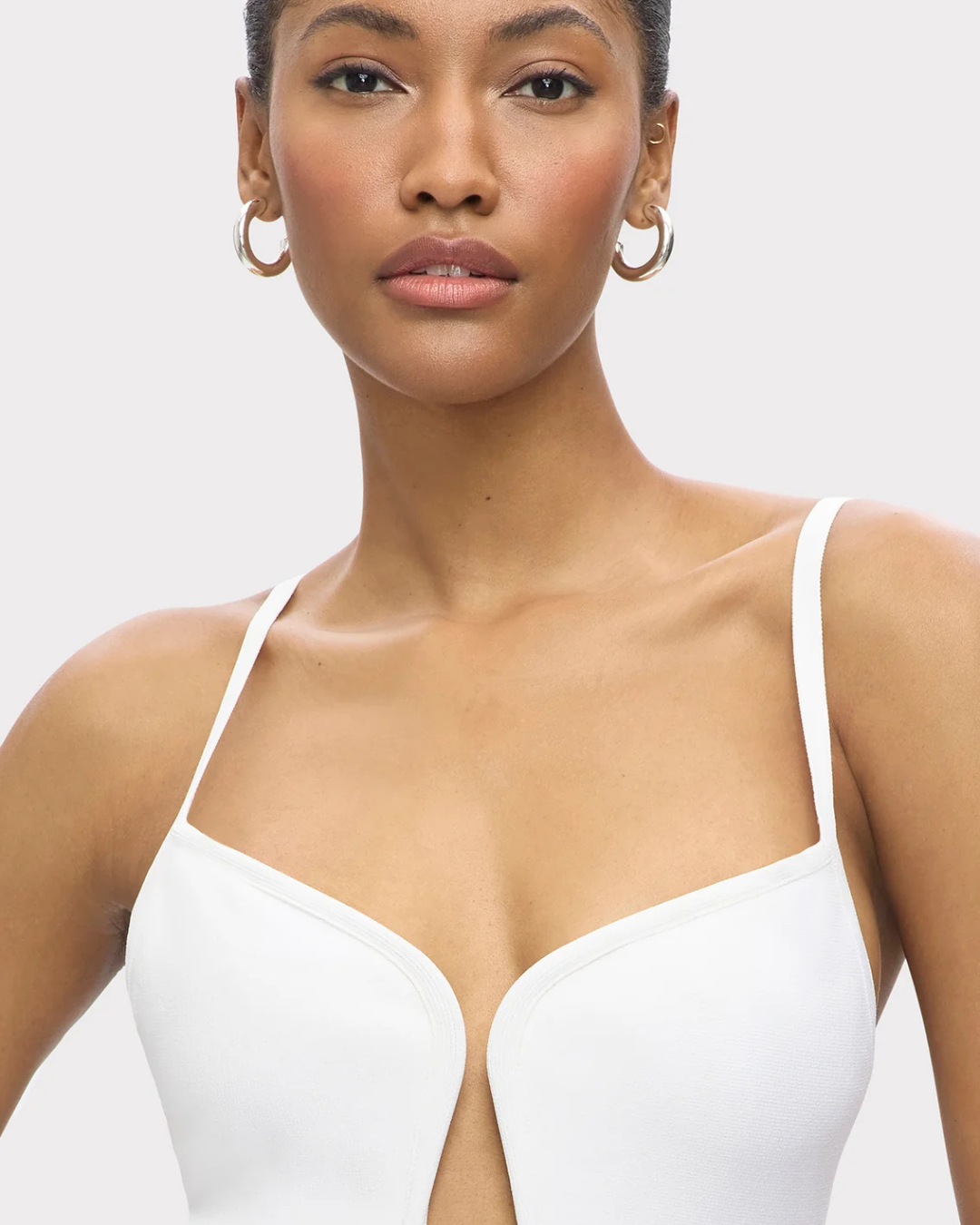 Body Sem Mangas com Decote em Forma de Coração