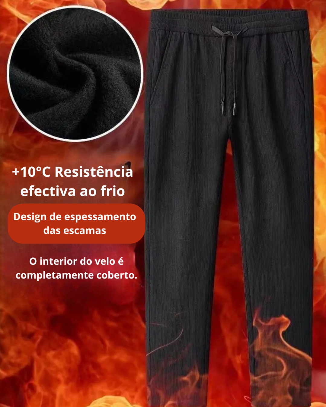 Calças Casuais de Veludo para Homem com Cintura Elástica