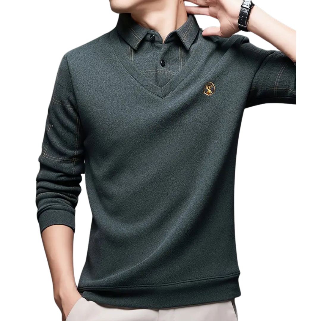 Pulôver e Camisola com Forro de Lã Elástica para Homen