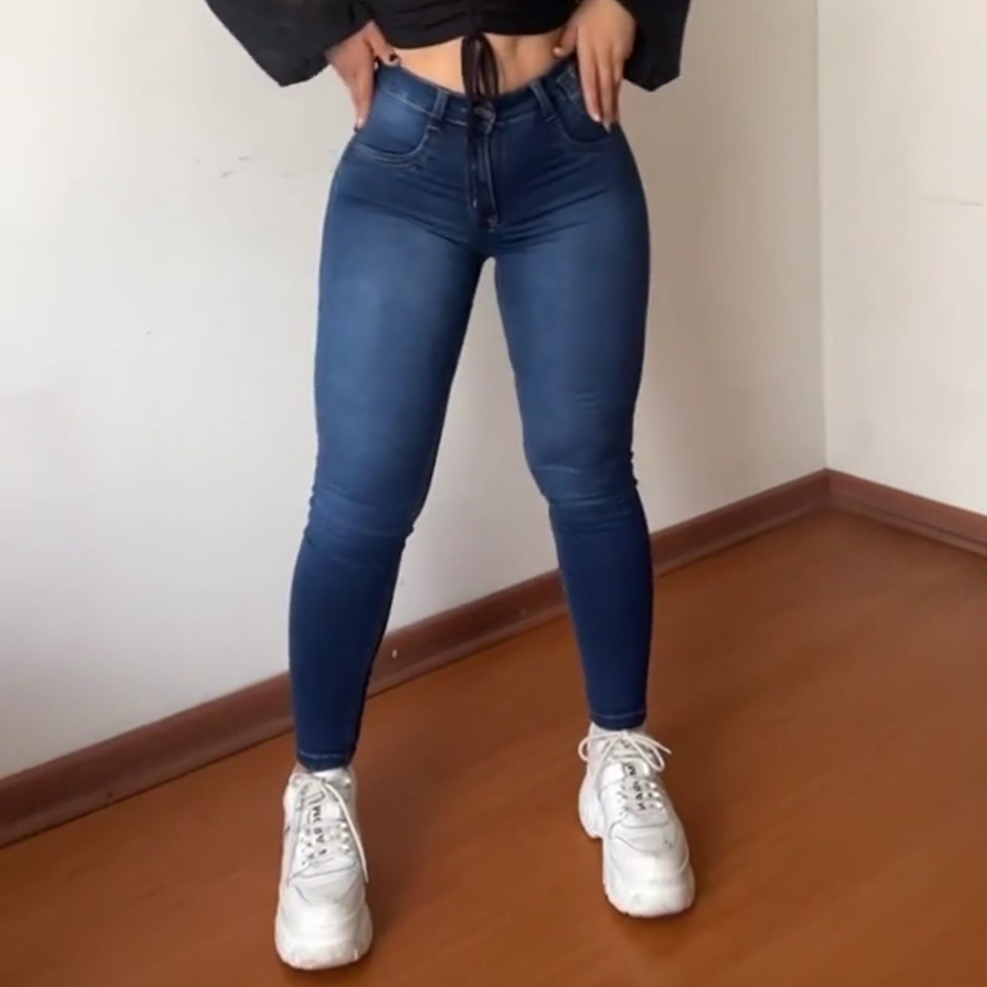 Calça clássica para levantamento de nádegas silhueta estilizada