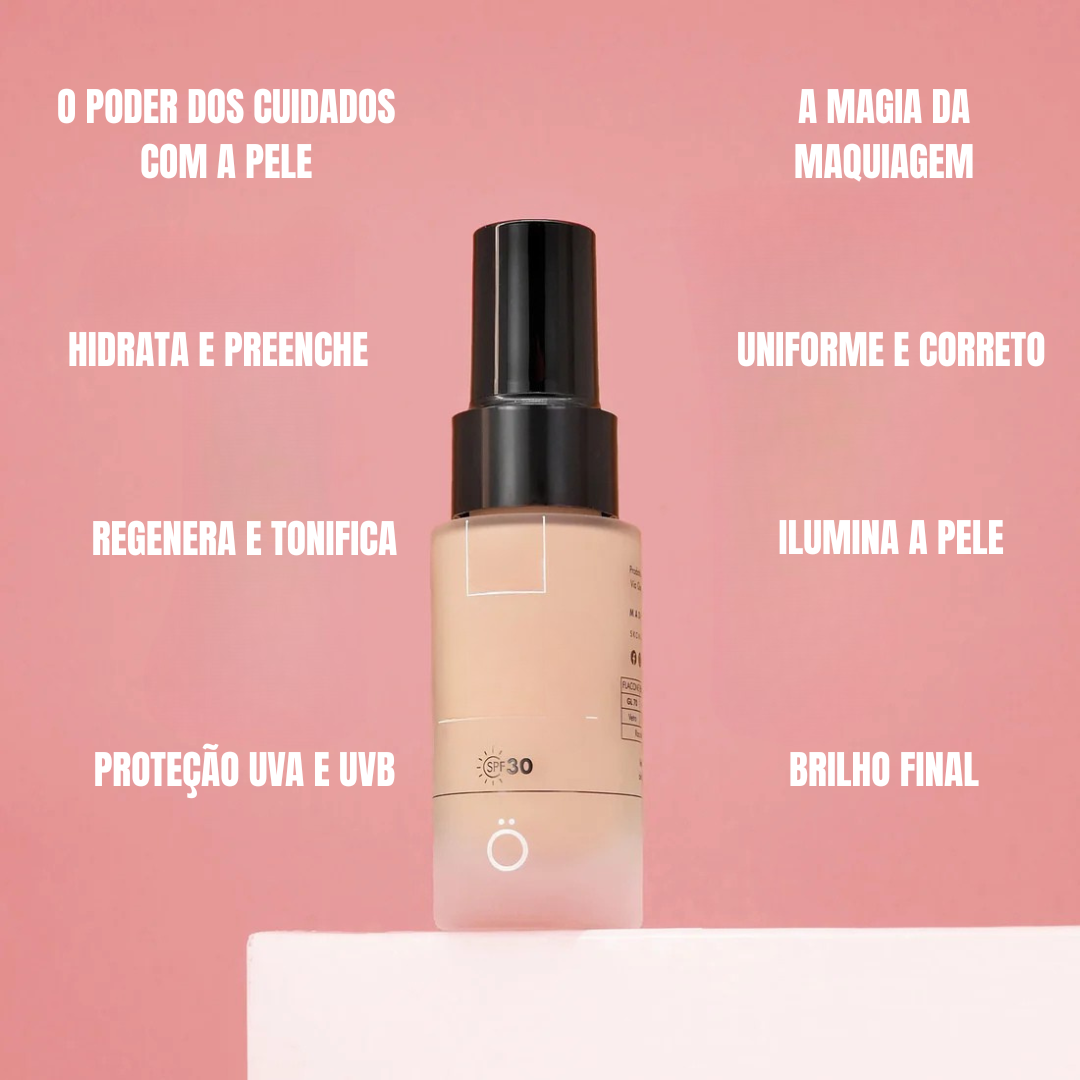 Sérum Iluminador com Base e Protetor Solar SPF 30 para um Acabamento Radiante (OFERTA 2X1)