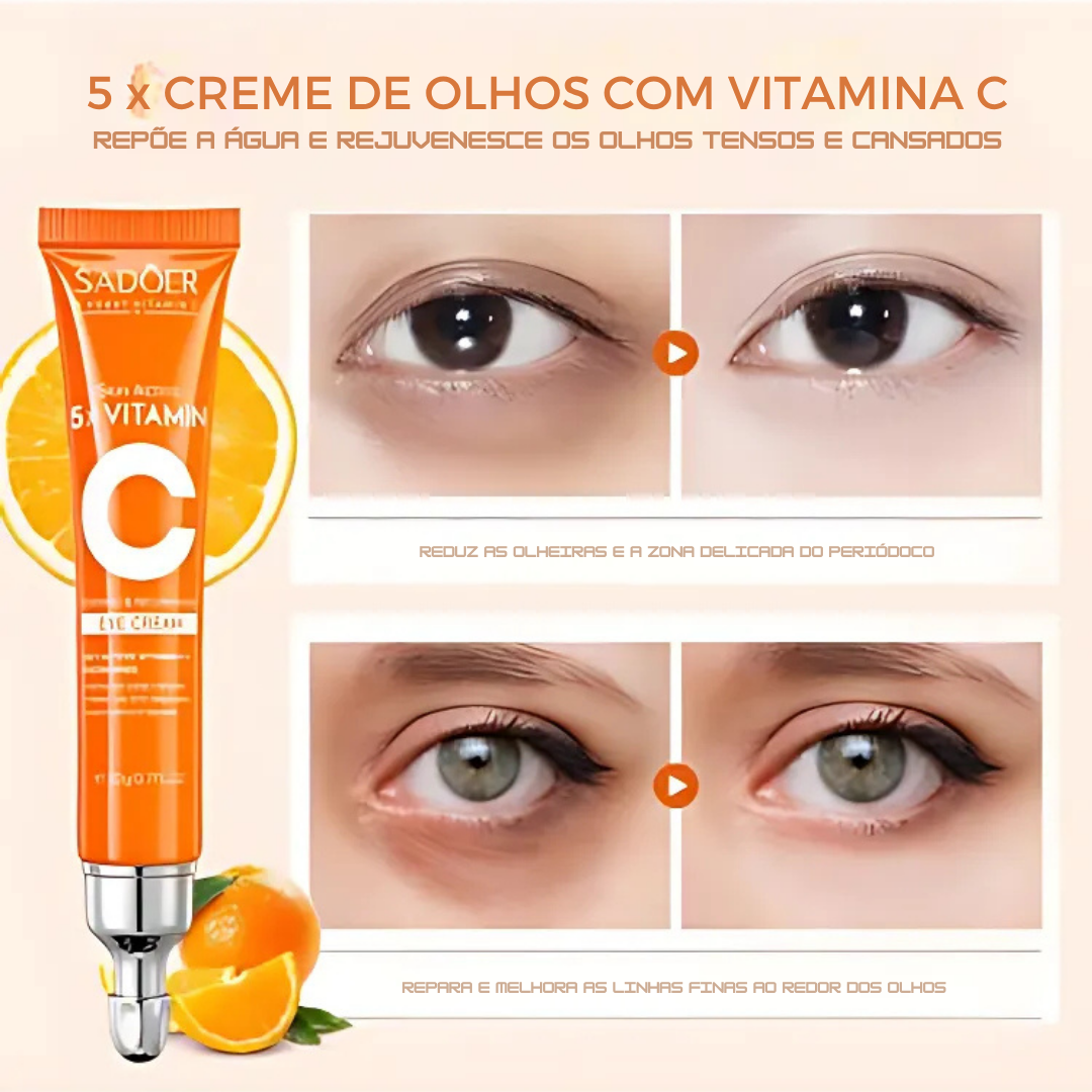 Contorno de olhos iluminador com vitamina C e niacinamida para um olhar radiante (EM PROMOÇÃO 2X1)