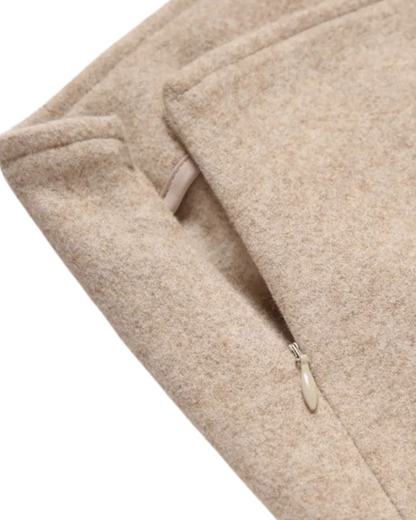 Saia Comprida com Efeito de Lã para Mulher