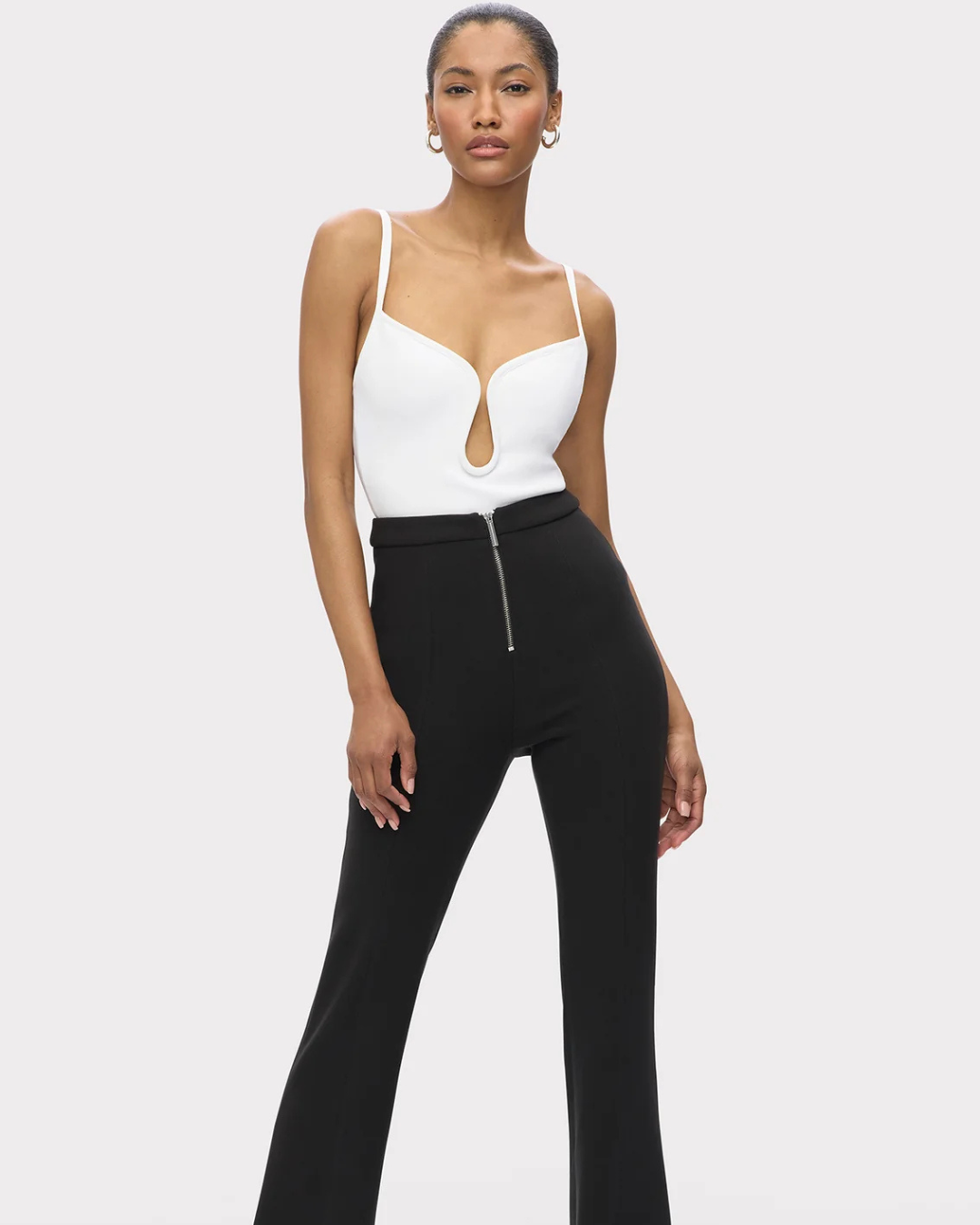 Body Sem Mangas com Decote em Forma de Coração