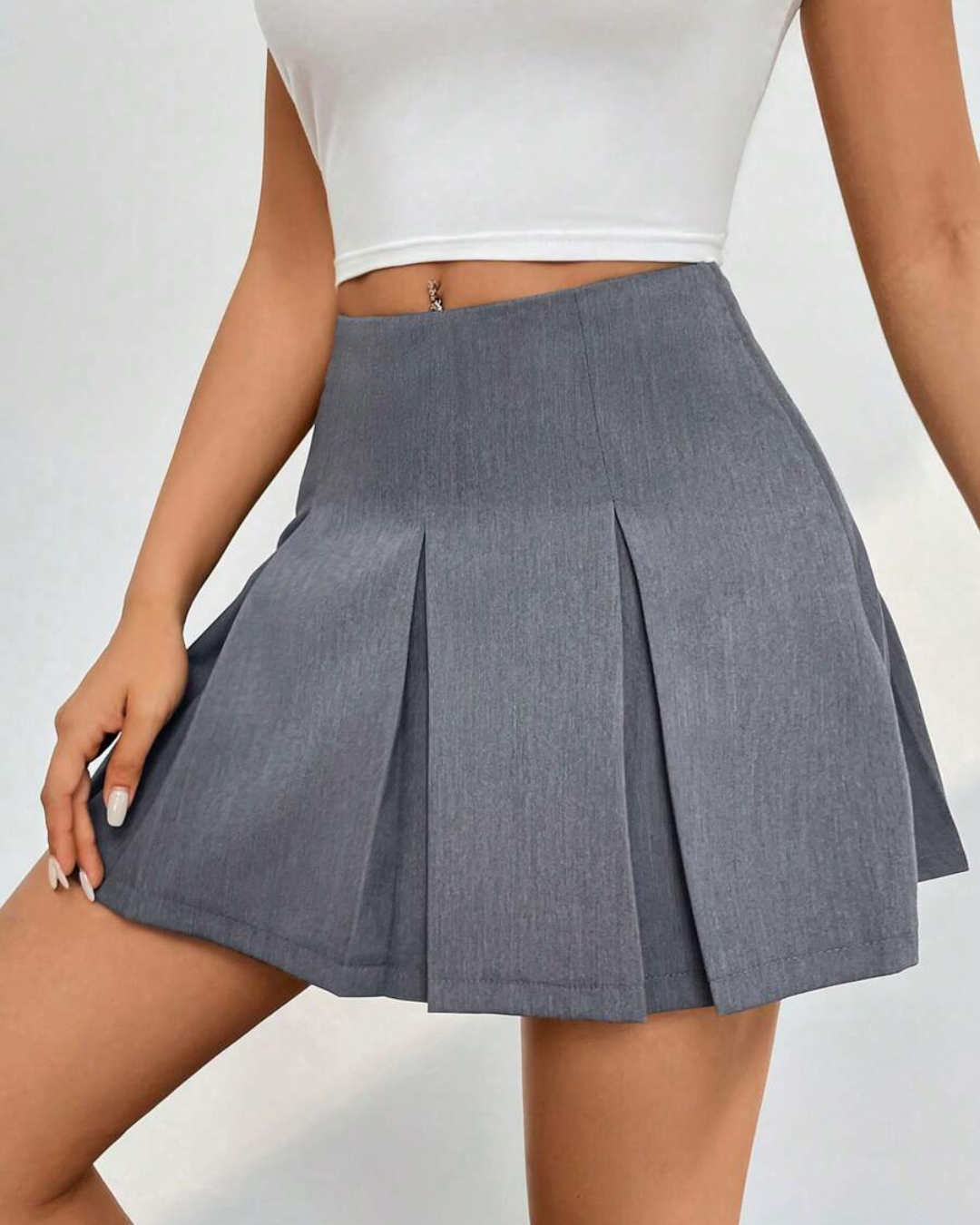 Saia-Short Casual Plissada