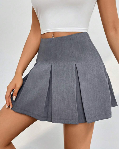 Saia-Short Casual Plissada