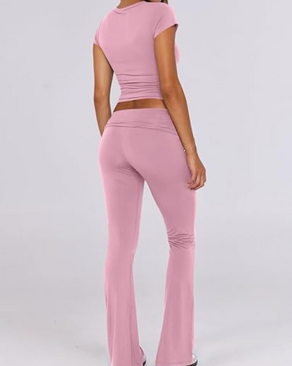 Conjunto Desportivo de 2 Peças para Mulher com Design de Ioga