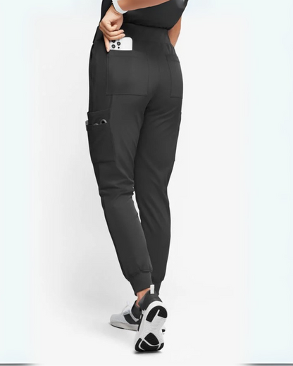 Conjunto de Farda Médica para Mulher com Bolsos Multifuncionais e Tecido Respirável