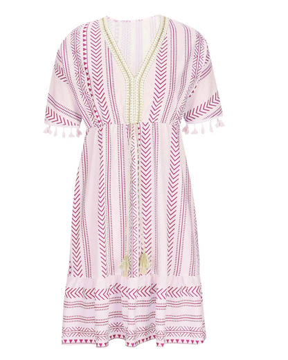 Vestido Elegante com Renda e Estampado