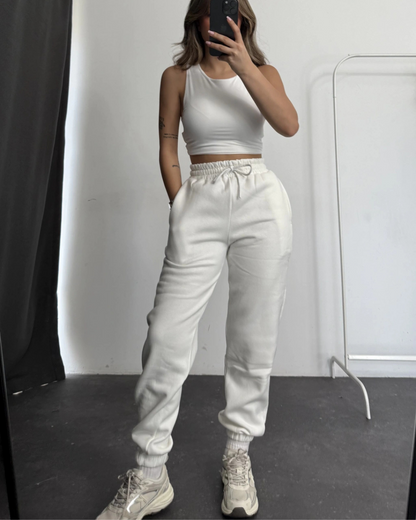 Calças desportivas para mulher com ajuste elástico