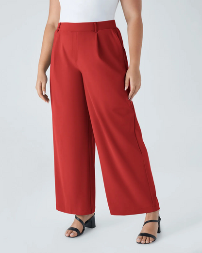 Pantalones casuales para mujer de corte recto