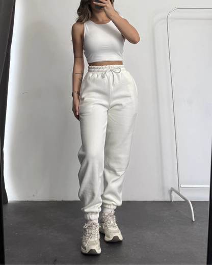 Calças desportivas para mulher com ajuste elástico