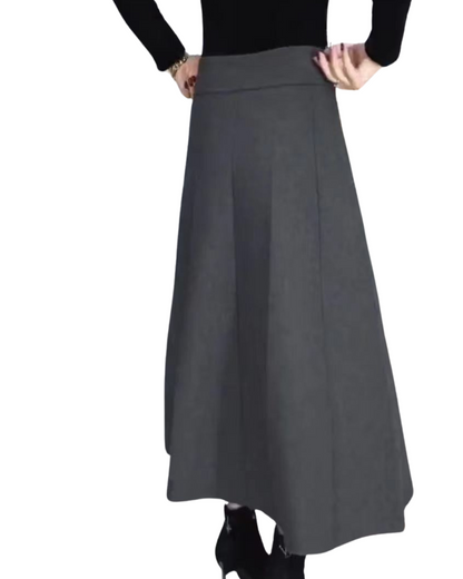 Saia Comprida Larga para Mulher com Bainha de 8 Pregas