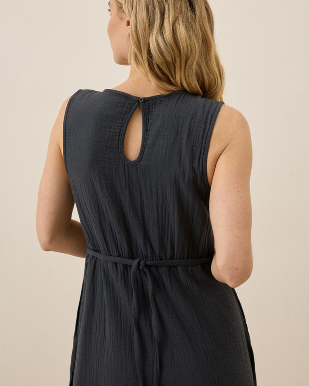 Vestido de linho solto para mulher