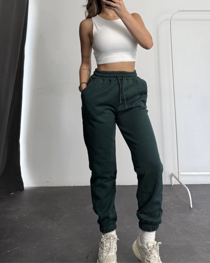 Calças desportivas para mulher com ajuste elástico