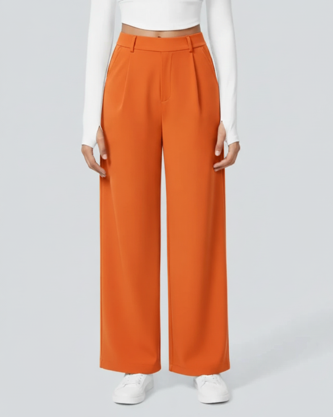 Pantalones casuales para mujer de corte recto