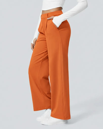 Pantalones casuales para mujer de corte recto