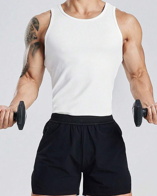 Camiseta Masculina Sem Mangas em Algodão Canelado (OFERTA 2x1)