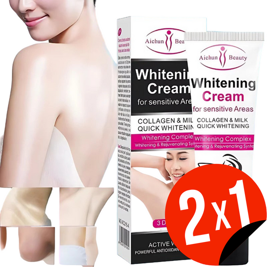 Creme clareador para clarear a pele das axilas, pernas e joelhos (OFERTA 2X1 GRÁTIS)