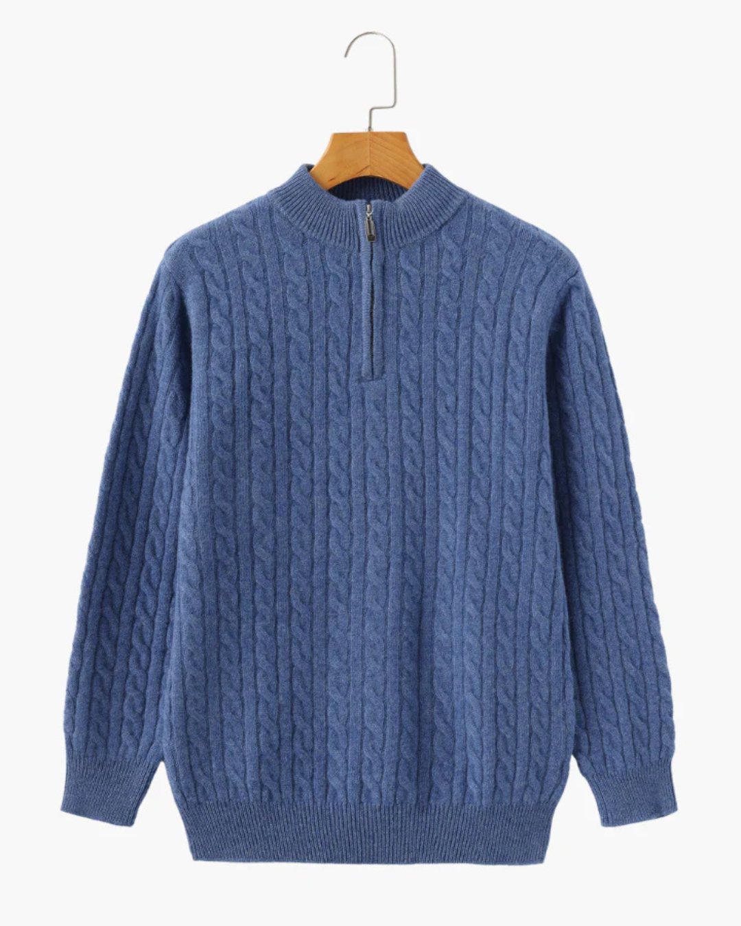 Camisola de Malha com Meio Fecho para Homem