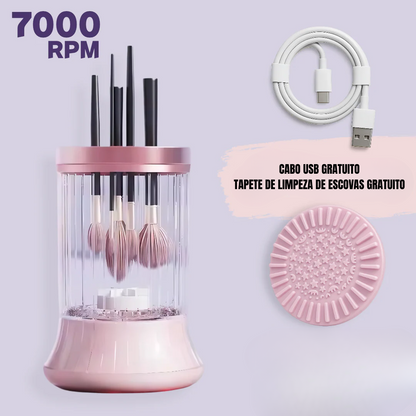 Máquina de limpeza para pincéis de maquilhagem