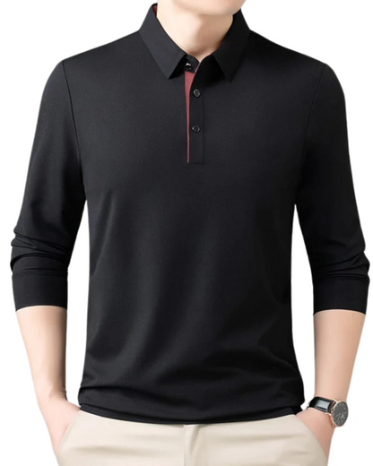 Camisa Lisa com Gola e Botões para Homem