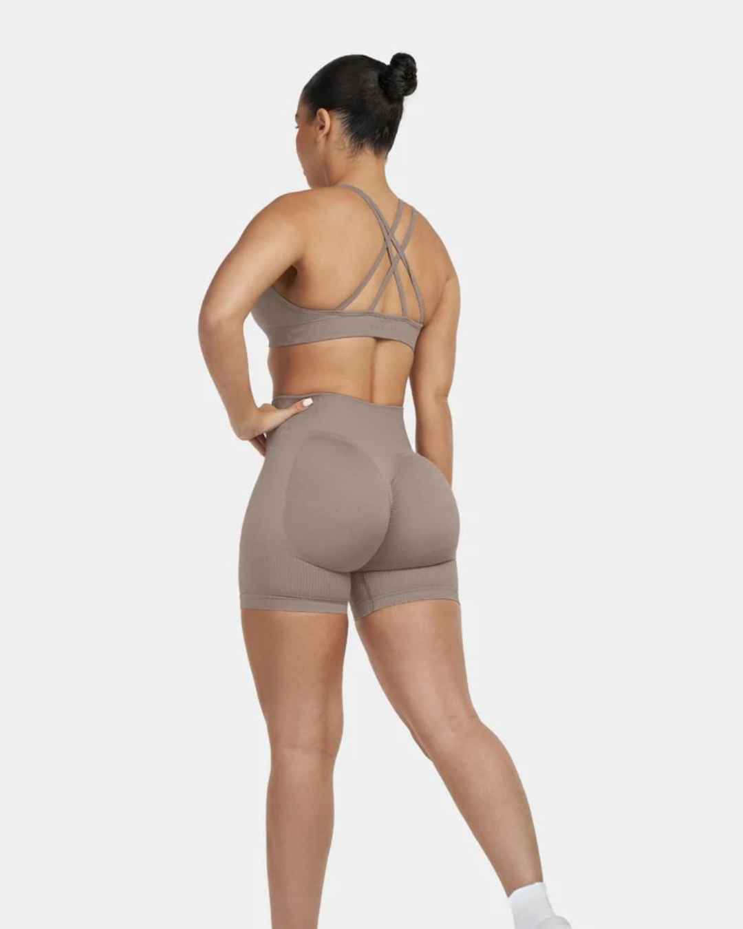 Calções Desportivos Sem Costuras com Efeito Sculpt e Design Canelado (OFERTA 2X1)