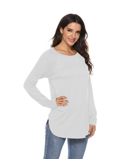 Top Larga de Manga Comprida para Mulher