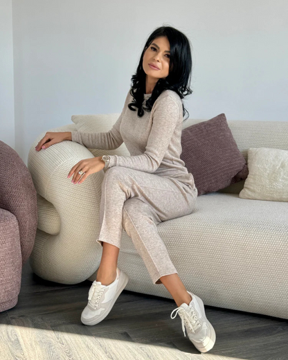 Conjunto Casual Confortável de Duas Peças para Mulher