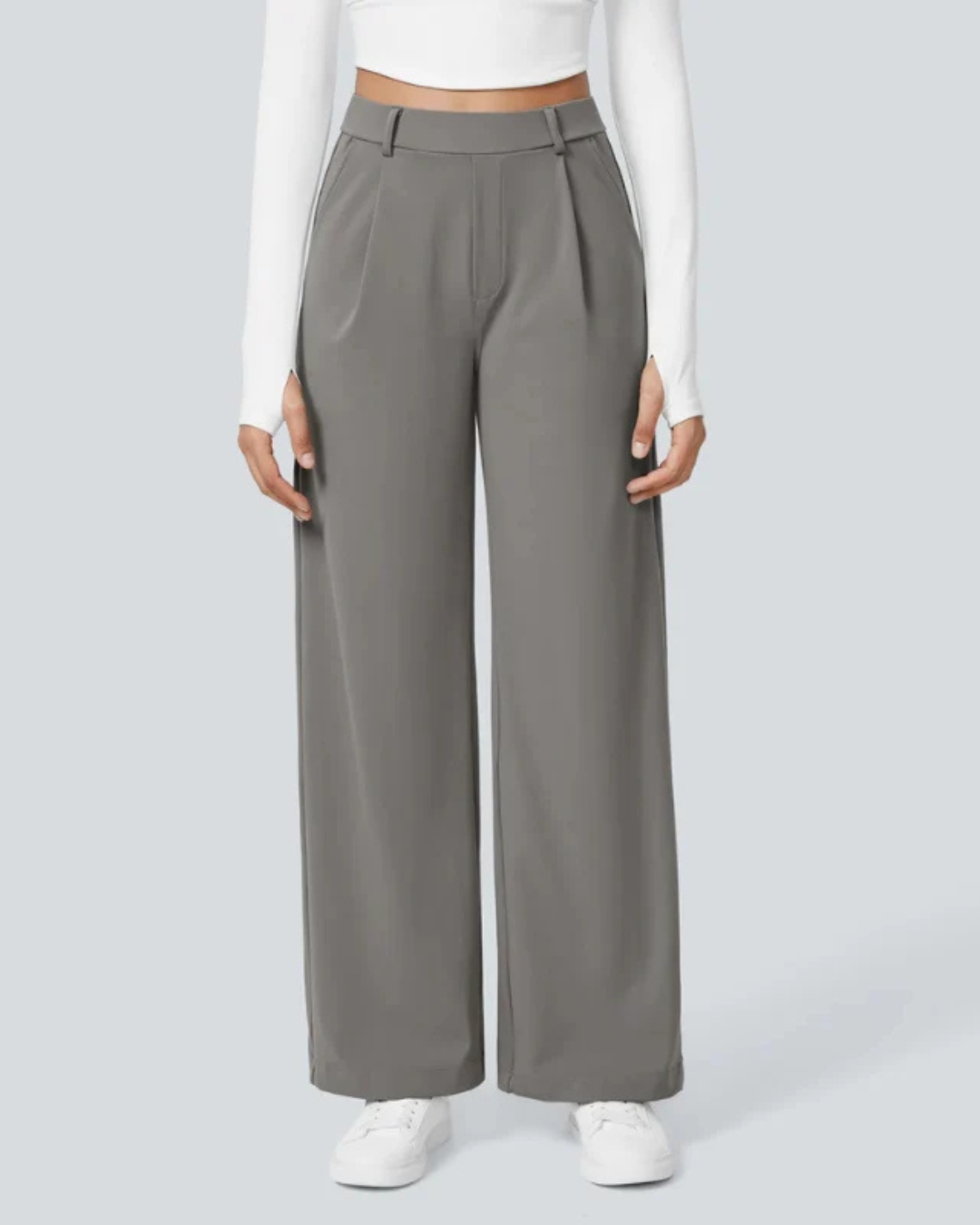 Pantalones casuales para mujer de corte recto