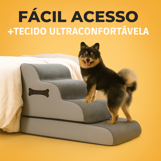 Escada ajustável com design suave e antiderrapante para animais de estimação