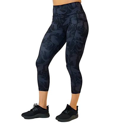 Leggings Desportivas de Cintura Alta Estampadas para Mulher