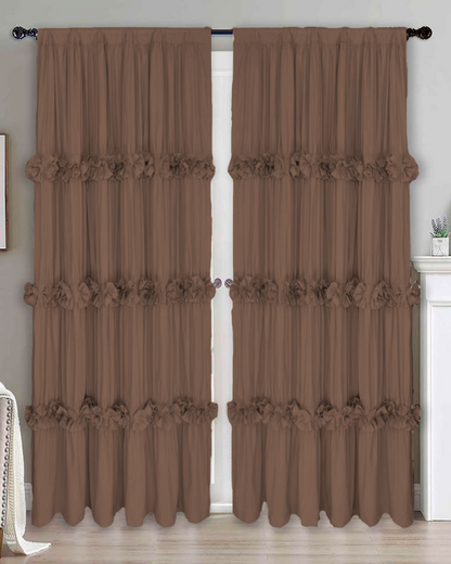 Par de Cortinas Blackout em Poliéster com Isolamento Térmico e Proteção UV (Dimensões 213 cm de comprimento x 81 cm de largura)