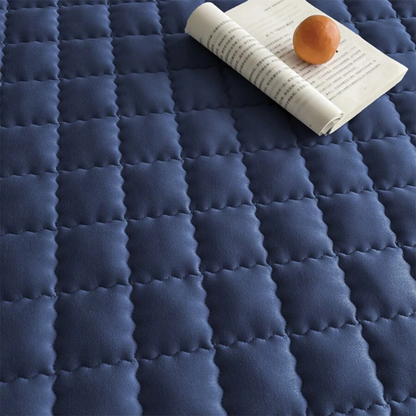 Lençol de Cama em Algodão Lavado com Motivos Geométricos de 1 Peça