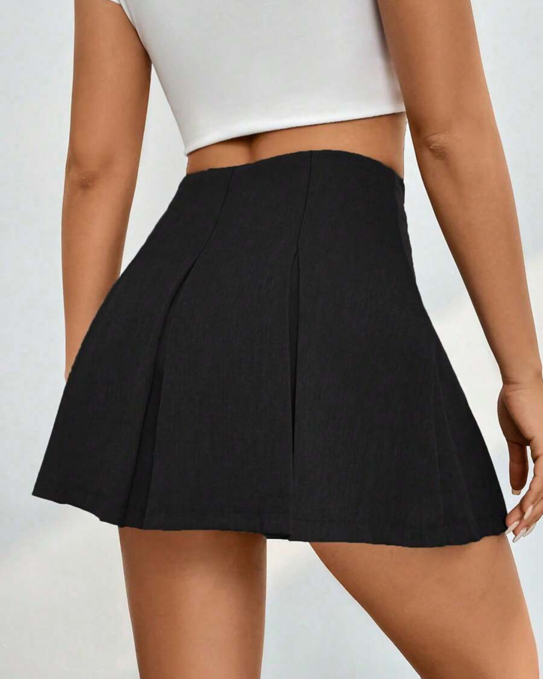 Saia-Short Casual Plissada