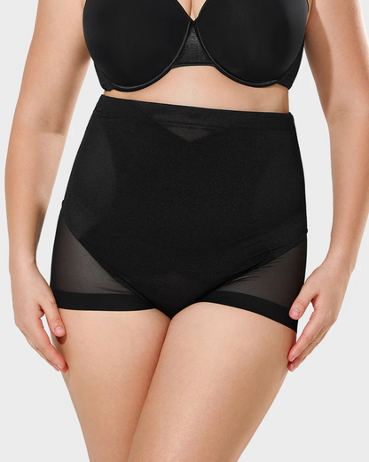 Calcinha Modeladora de Cintura Alta em Malha com Controlo da Barriga e Elevação das Nádegas (OFERTA 2X1)