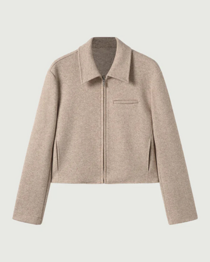 Casaco Curto com Fecho de Correr para Mulher