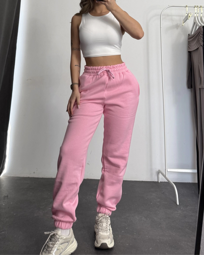 Calças desportivas para mulher com ajuste elástico