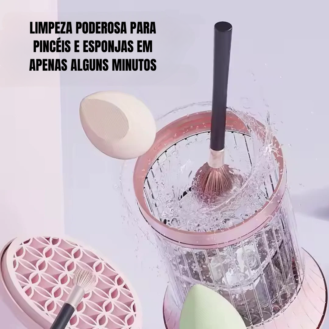 Máquina de limpeza para pincéis de maquilhagem