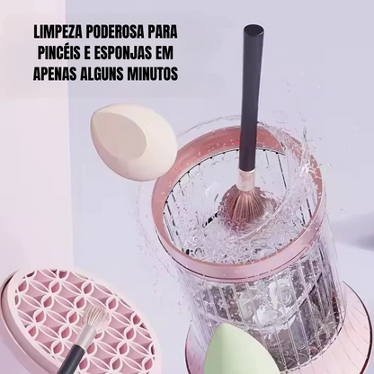 Máquina de limpeza para pincéis de maquilhagem