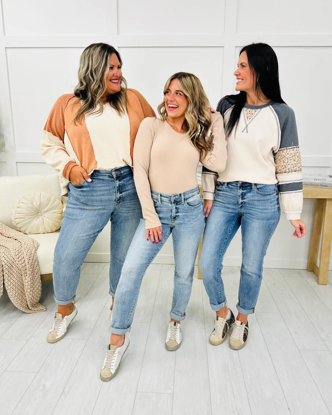 Calças de ganga de cintura média