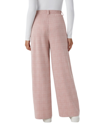 Calças Casuais de Cintura Alta com Bolsos Laterais para Mulher