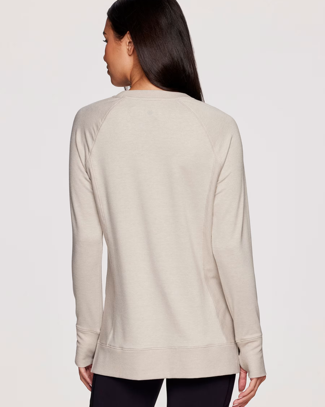 Camisola de Manga Comprida com Gola Redonda e Corte Largo para Mulher