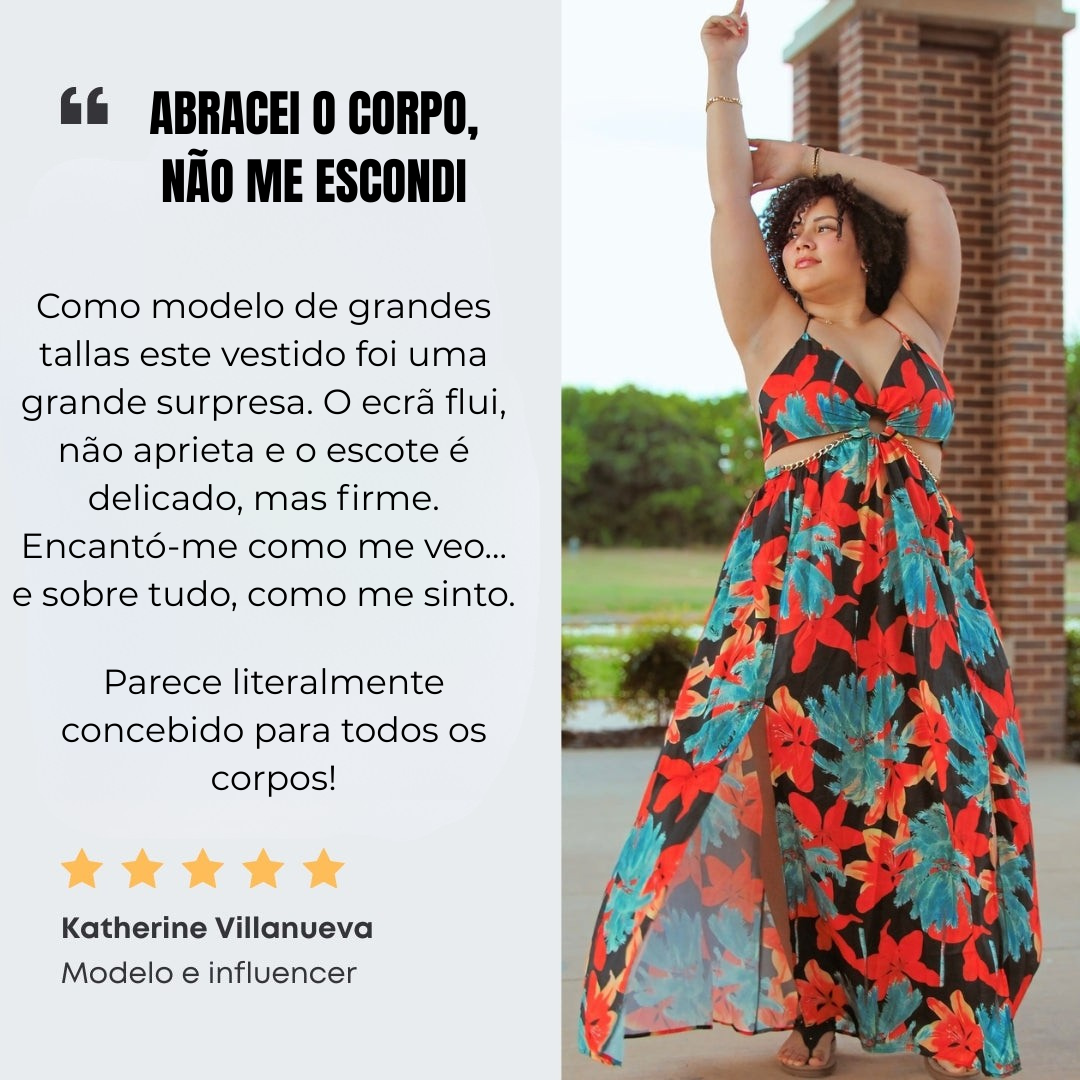 Vestido Comprimido que Favorece a Figura e se Adapta a Todos os Tamanhos