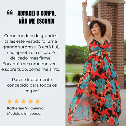 Vestido Comprimido que Favorece a Figura e se Adapta a Todos os Tamanhos