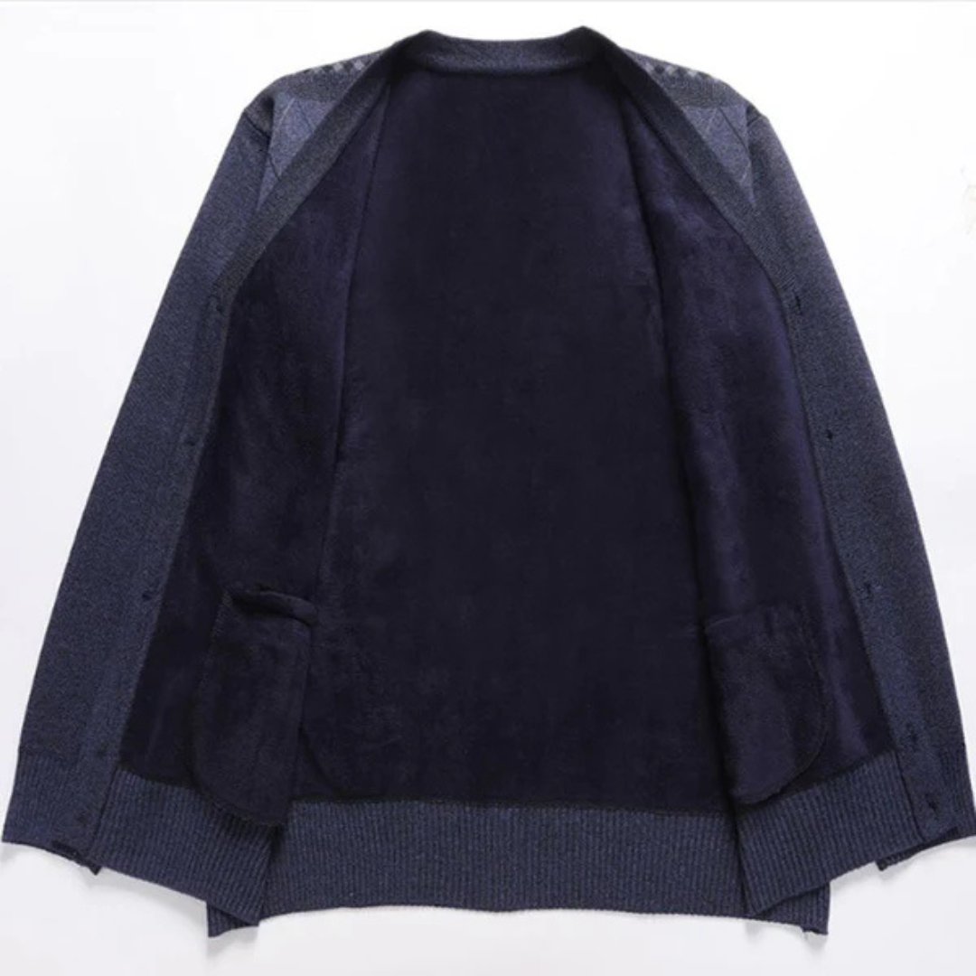 Casaco Casual de Lã Macio e Quente para Homem