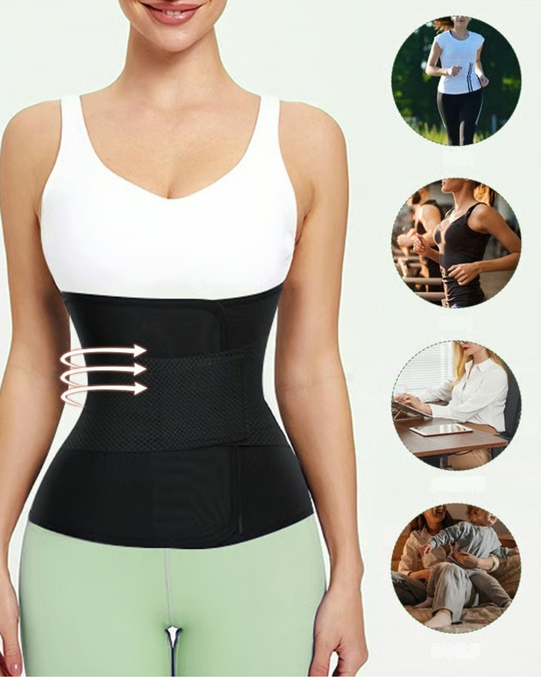 Cinto de Compressão e Suporte para Desempenho e Conforto