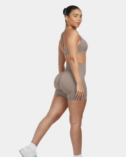 Calções Desportivos Sem Costuras com Efeito Sculpt e Design Canelado (OFERTA 2X1)