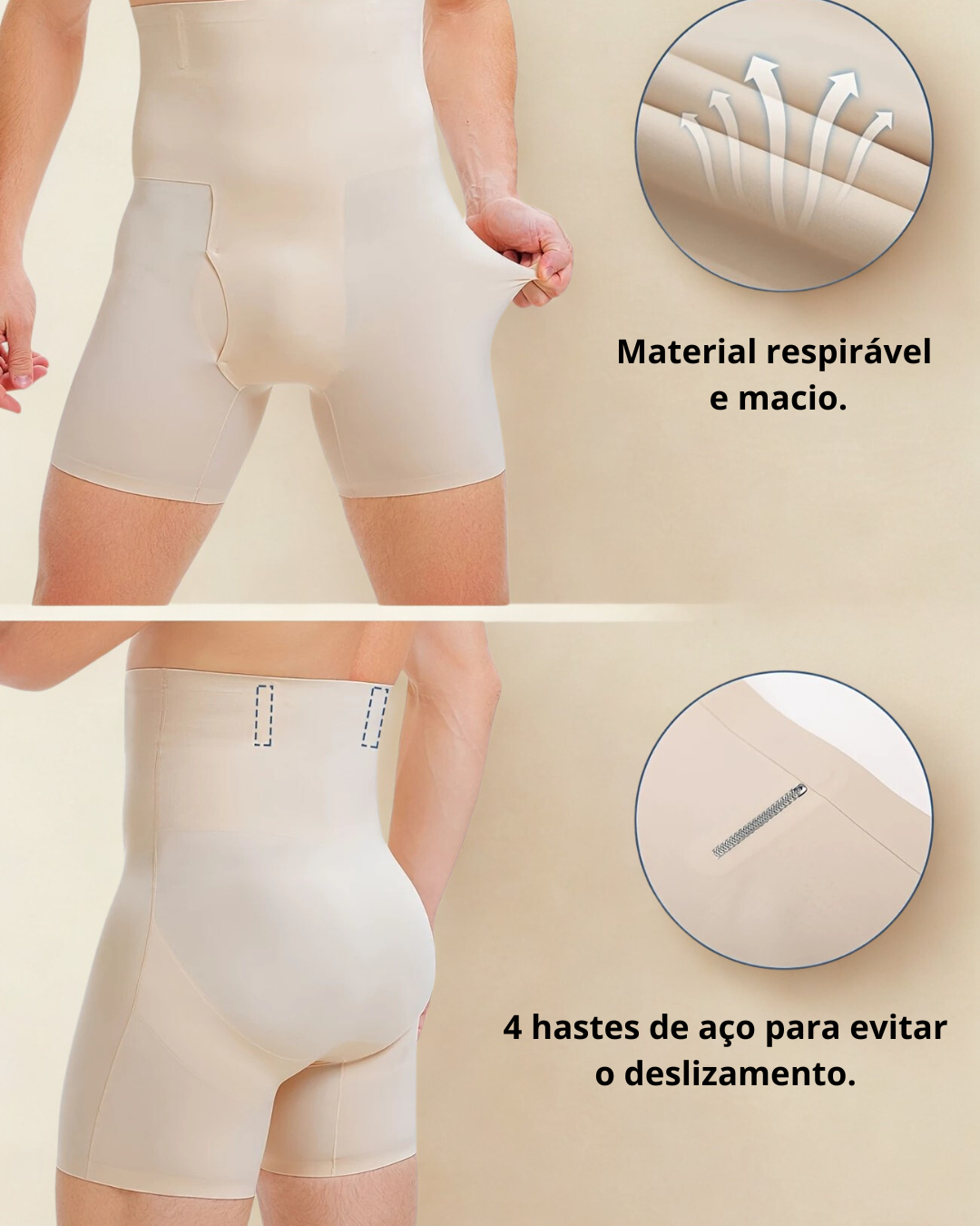 Calções boxer modeladores para homem